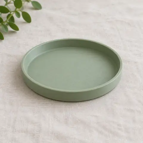 Sage PLA Saucer S on linen